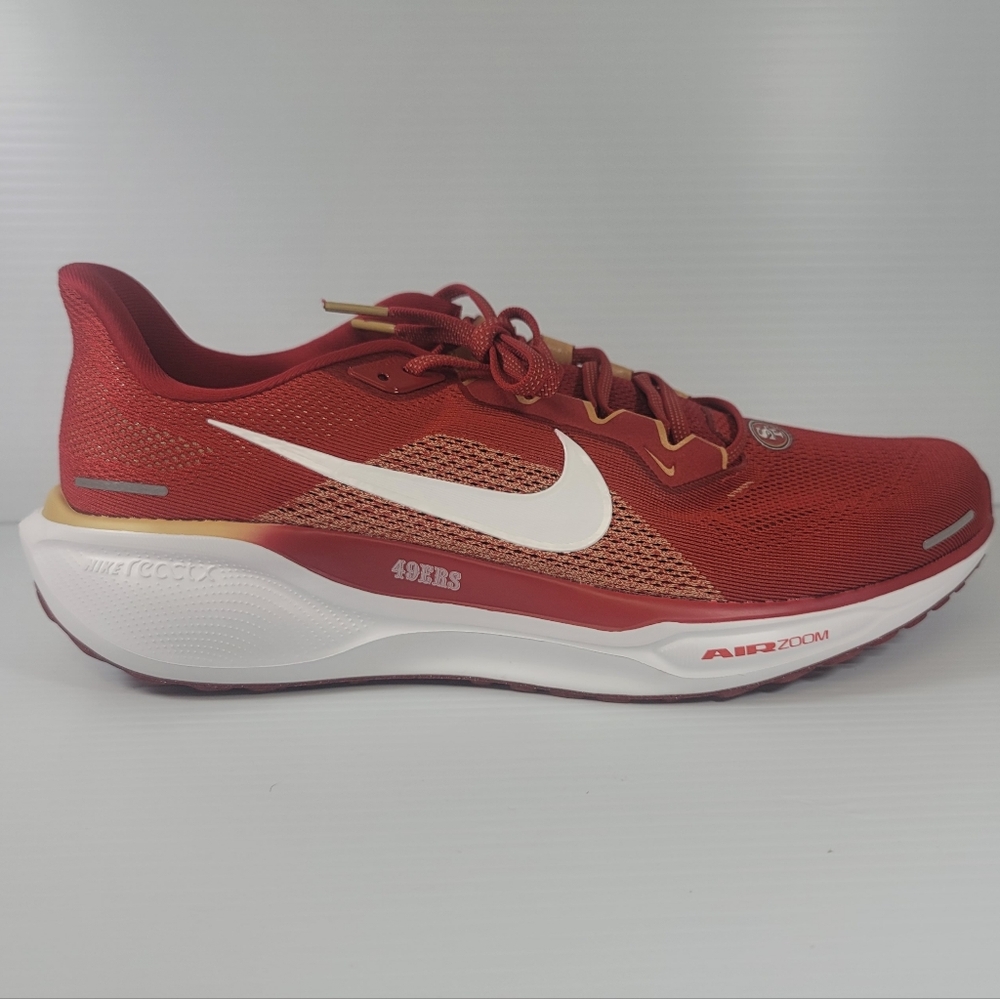 Nike San Francisco 49ers Red Air Zoom Pegasus 41 Mens Size 13 Shoes FZ5070-600 - Picture 3 of 10